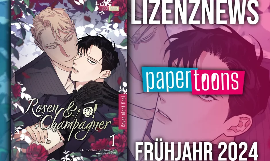 Boys-Love Rosen & Champagner bei papertoons